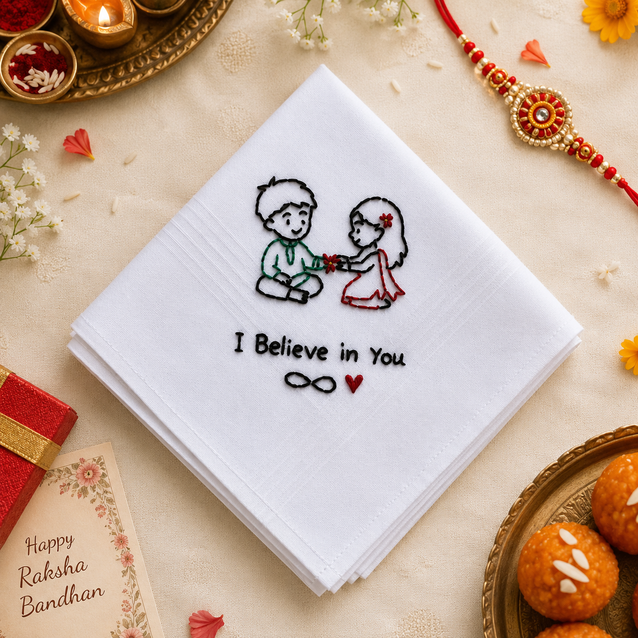 Raksha Bandhan Handkerchief With Name
